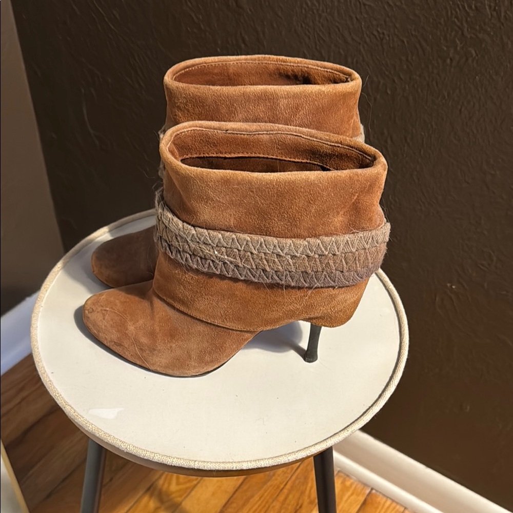 Brown Suede Ankle Boots